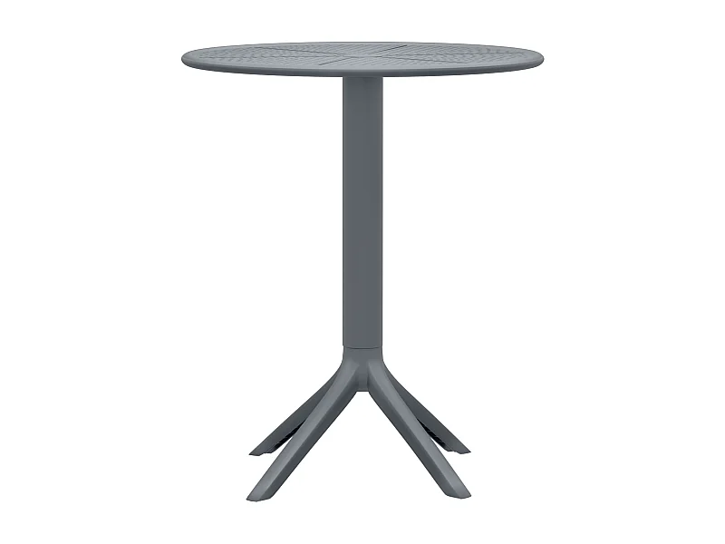 Table d'appoint de jardin - rond - Plastique - Anthracite - Lacota