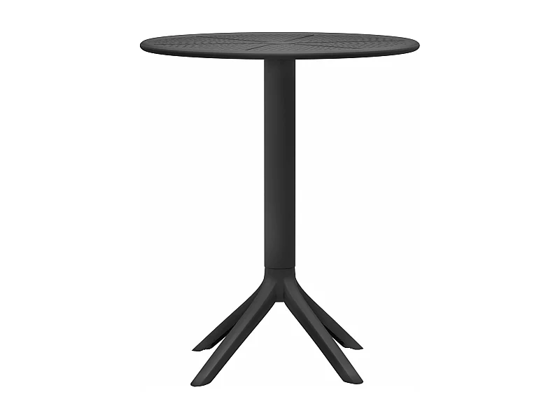Table d'appoint de jardin - rond - Plastique - Noir - Lacota