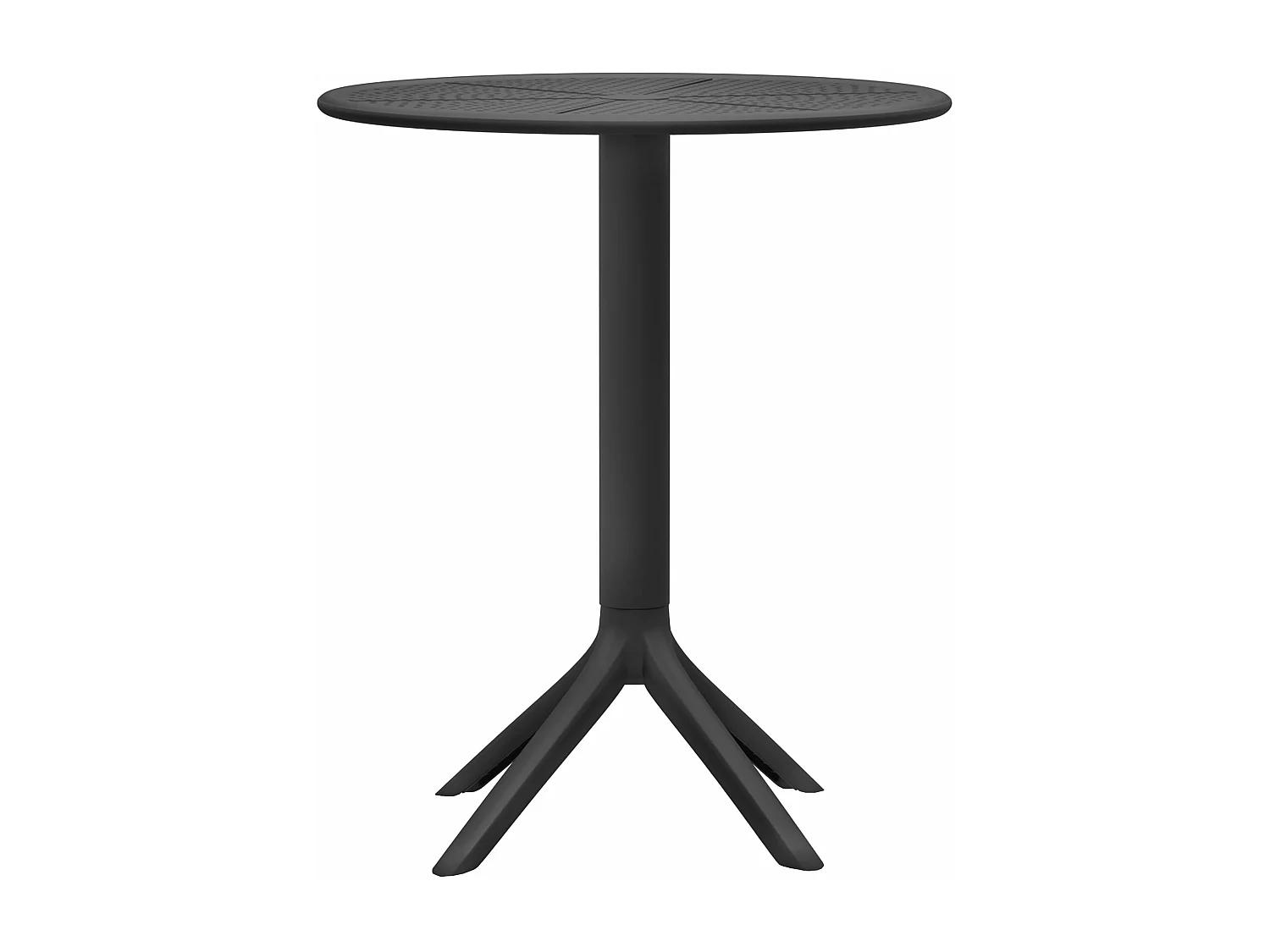Table d'appoint de jardin - rond - Plastique - Noir - Lacota