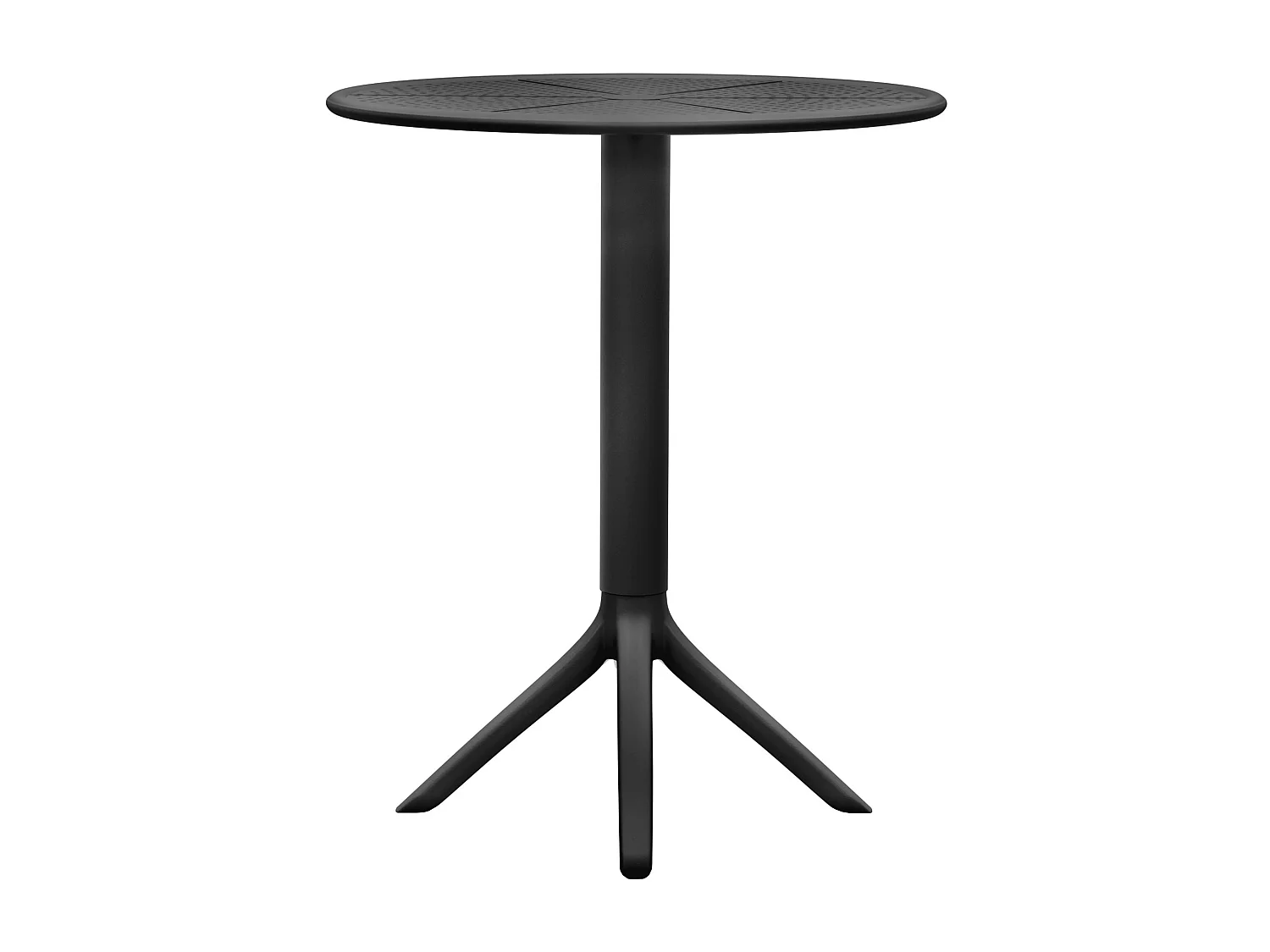 Table d'appoint de jardin - rond - Plastique - Noir - Lacota