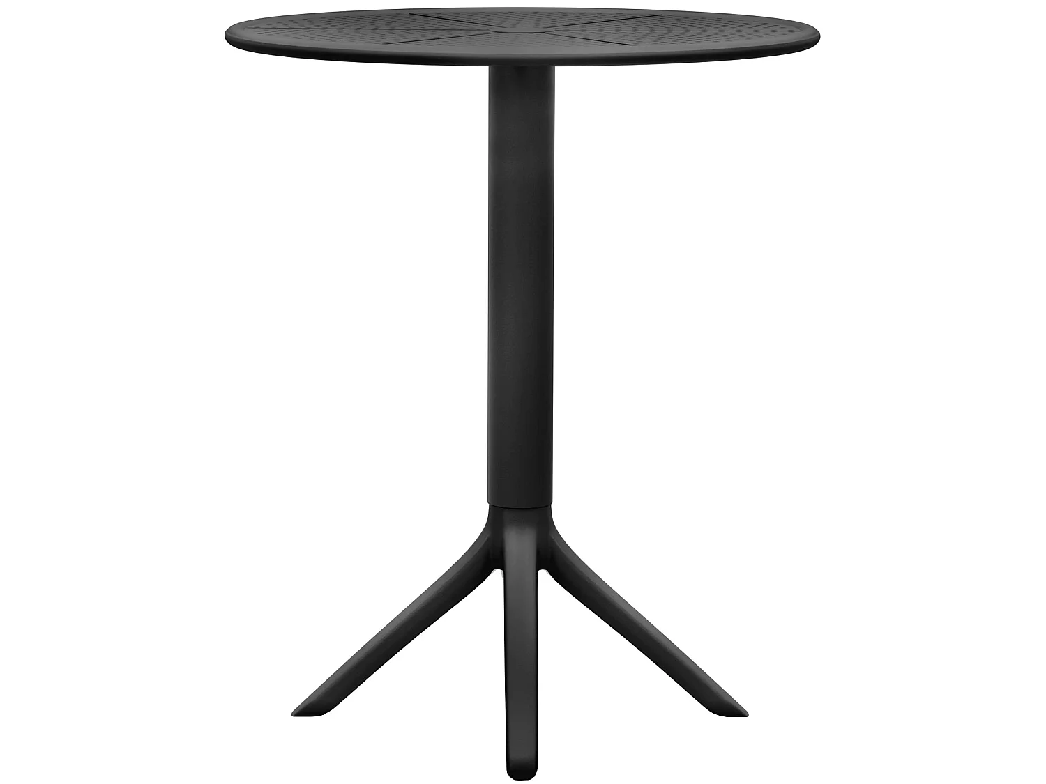 Table d'appoint de jardin - rond - Plastique - Noir - Lacota