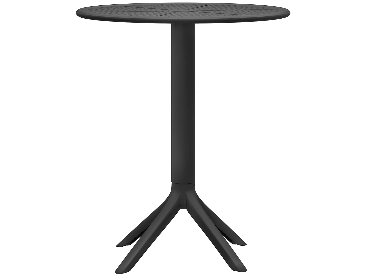 Table d'appoint de jardin - rond - Plastique - Noir - Lacota