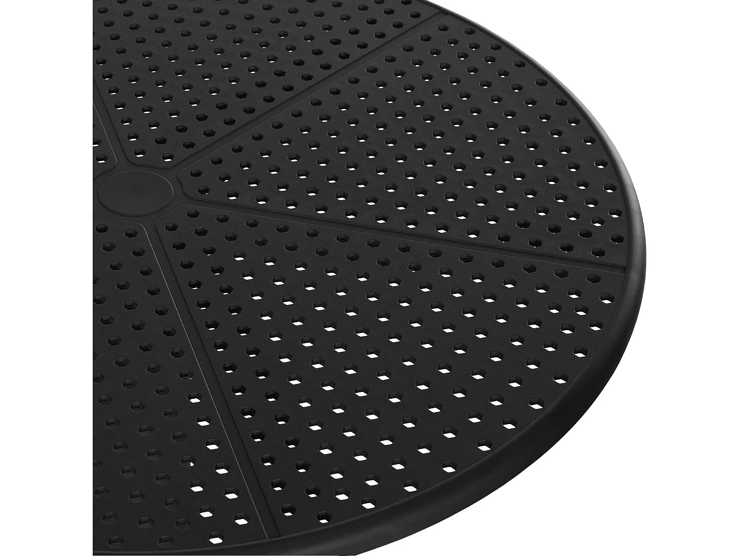 Table d'appoint de jardin - rond - Plastique - Noir - Lacota