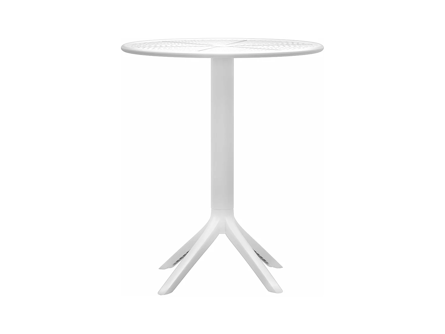 Table d'appoint de jardin - rond - Plastique - Blanc - Lacota