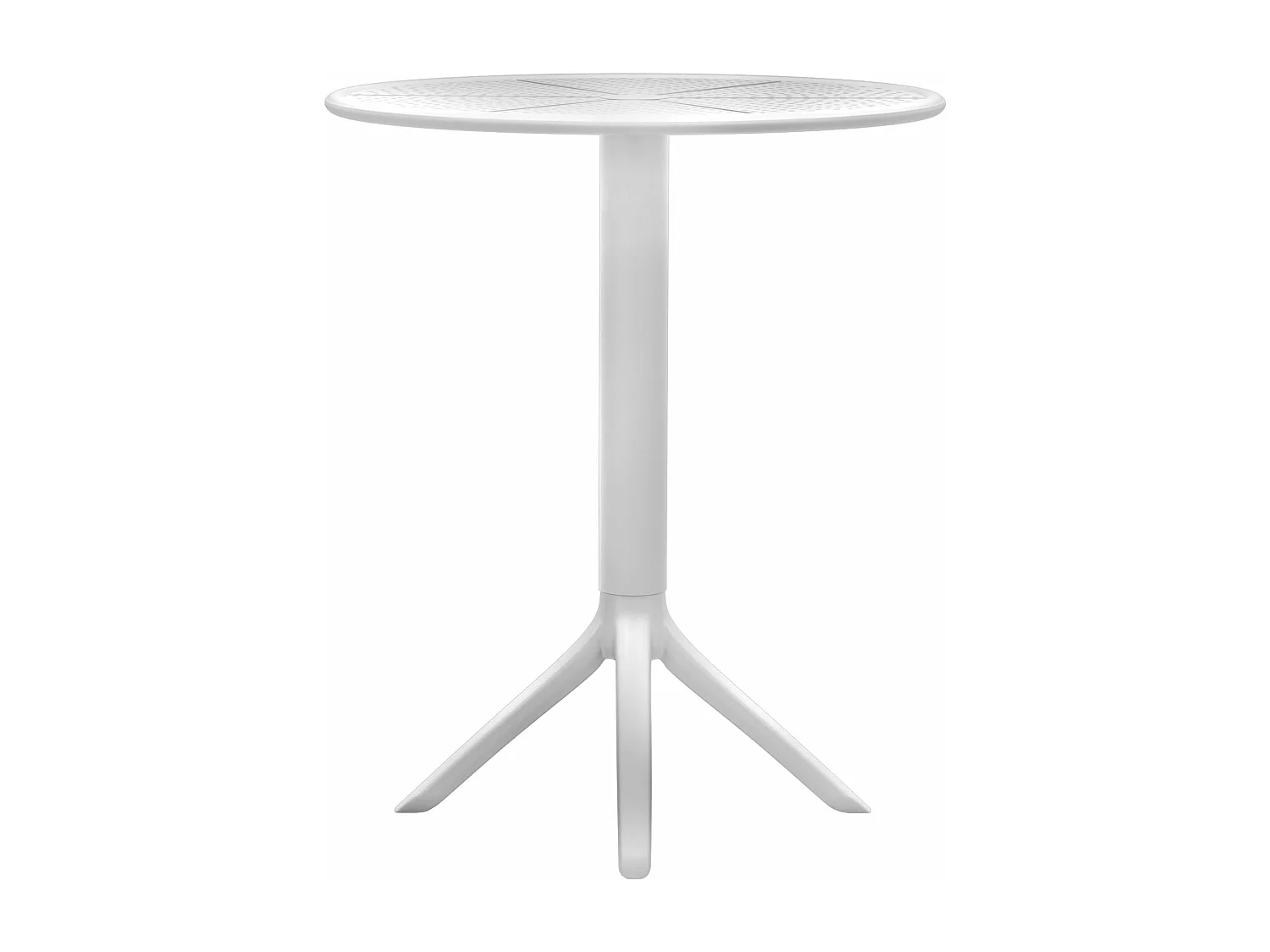 Table d'appoint de jardin - rond - Plastique - Blanc - Lacota