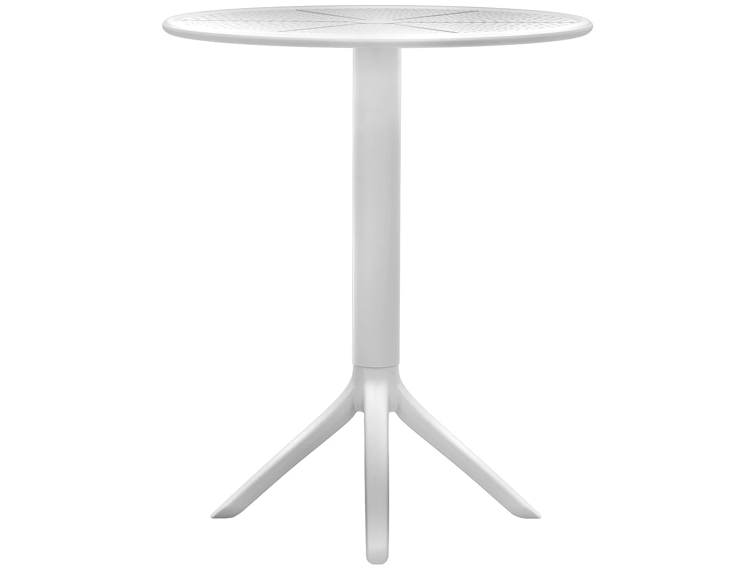 Table d'appoint de jardin - rond - Plastique - Blanc - Lacota