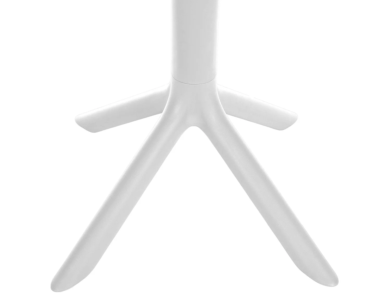 Table d'appoint de jardin - rond - Plastique - Blanc - Lacota