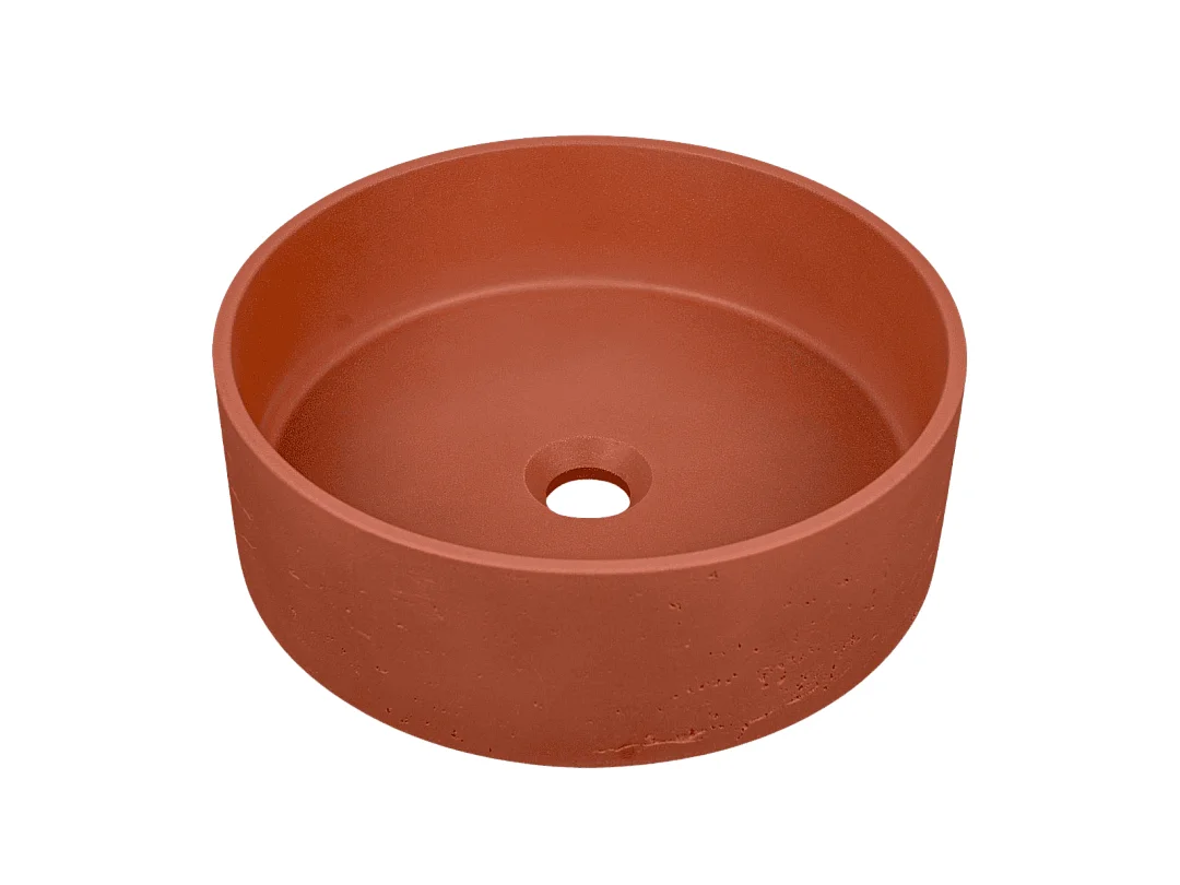 Vasque à poser en béton terracotta - Essebagno