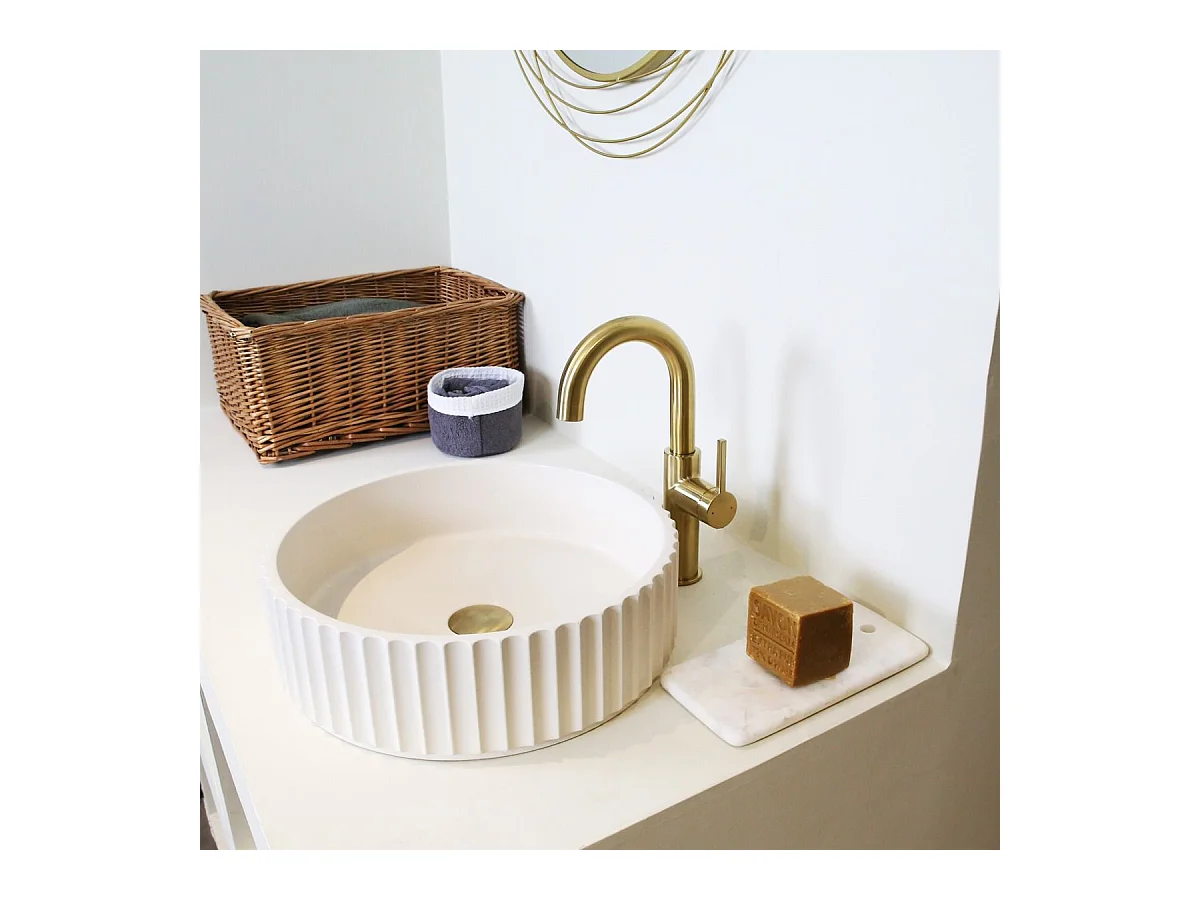 Architek vasque à poser en béton blanc - Essebagno