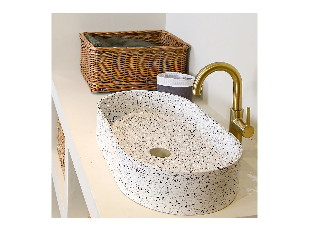 Vasque à poser en béton terrazzo - Essebagno