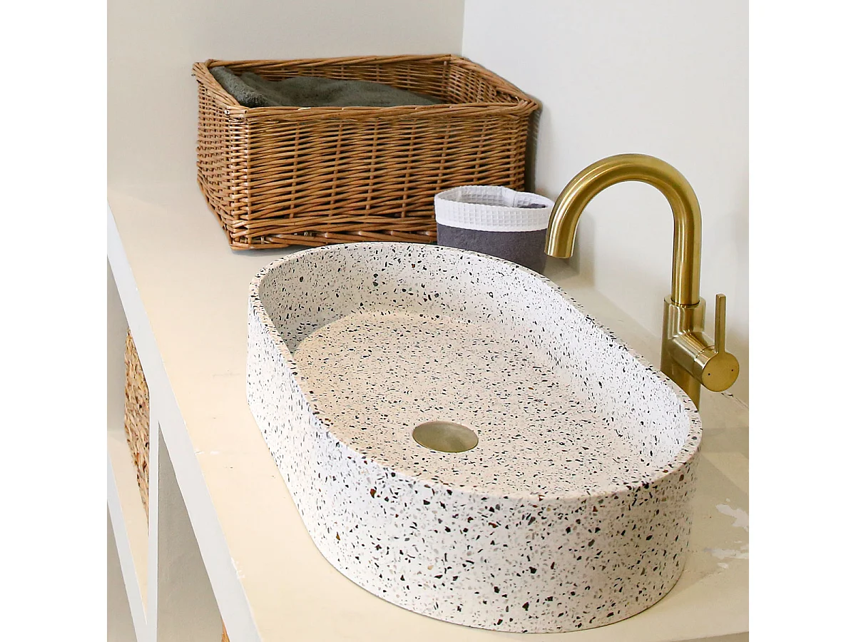 Vasque à poser en béton terrazzo - Essebagno