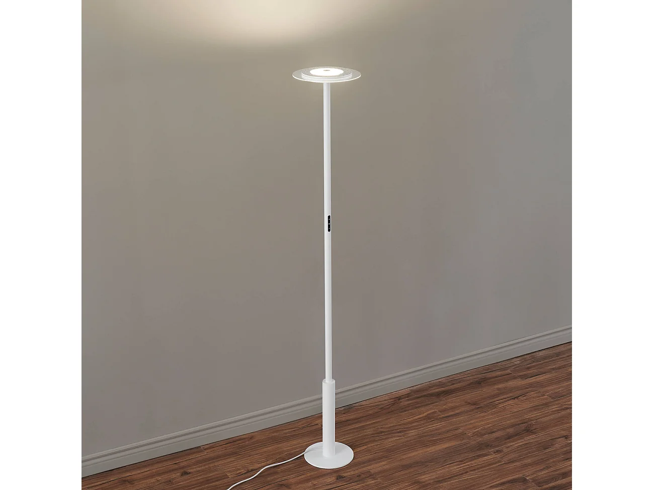 Grand lampadaire de bureau blanc LED dimmable - Lelia
