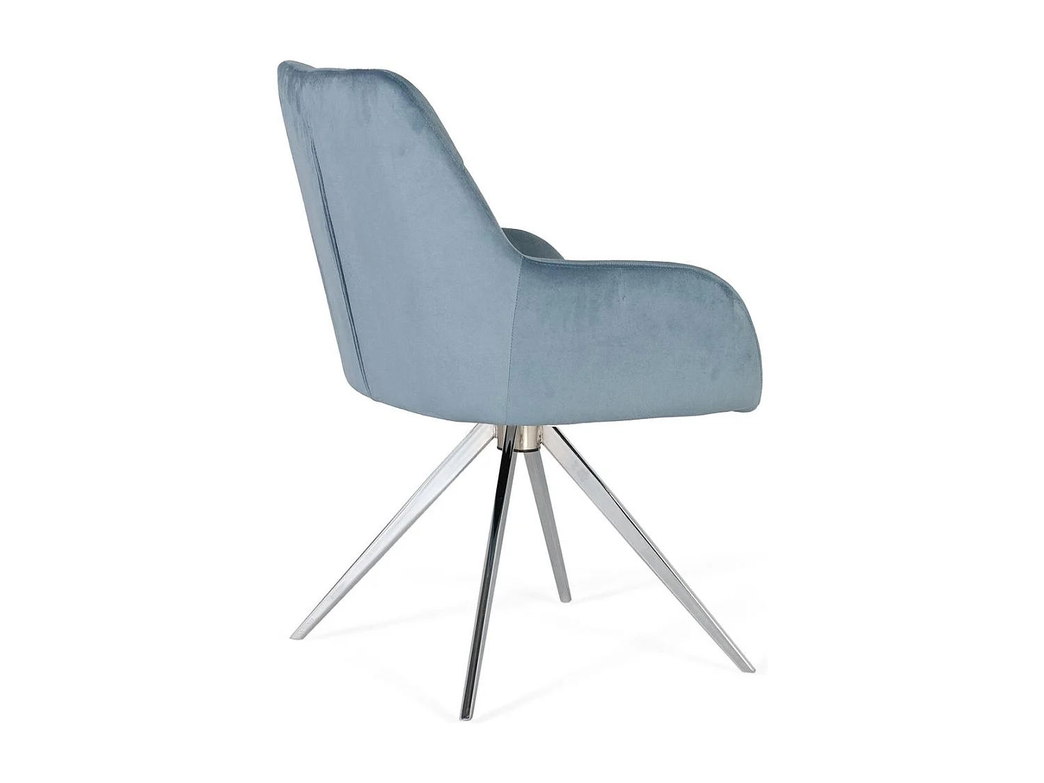 Ensemble de 2 fauteuils tapissés de velours bleu