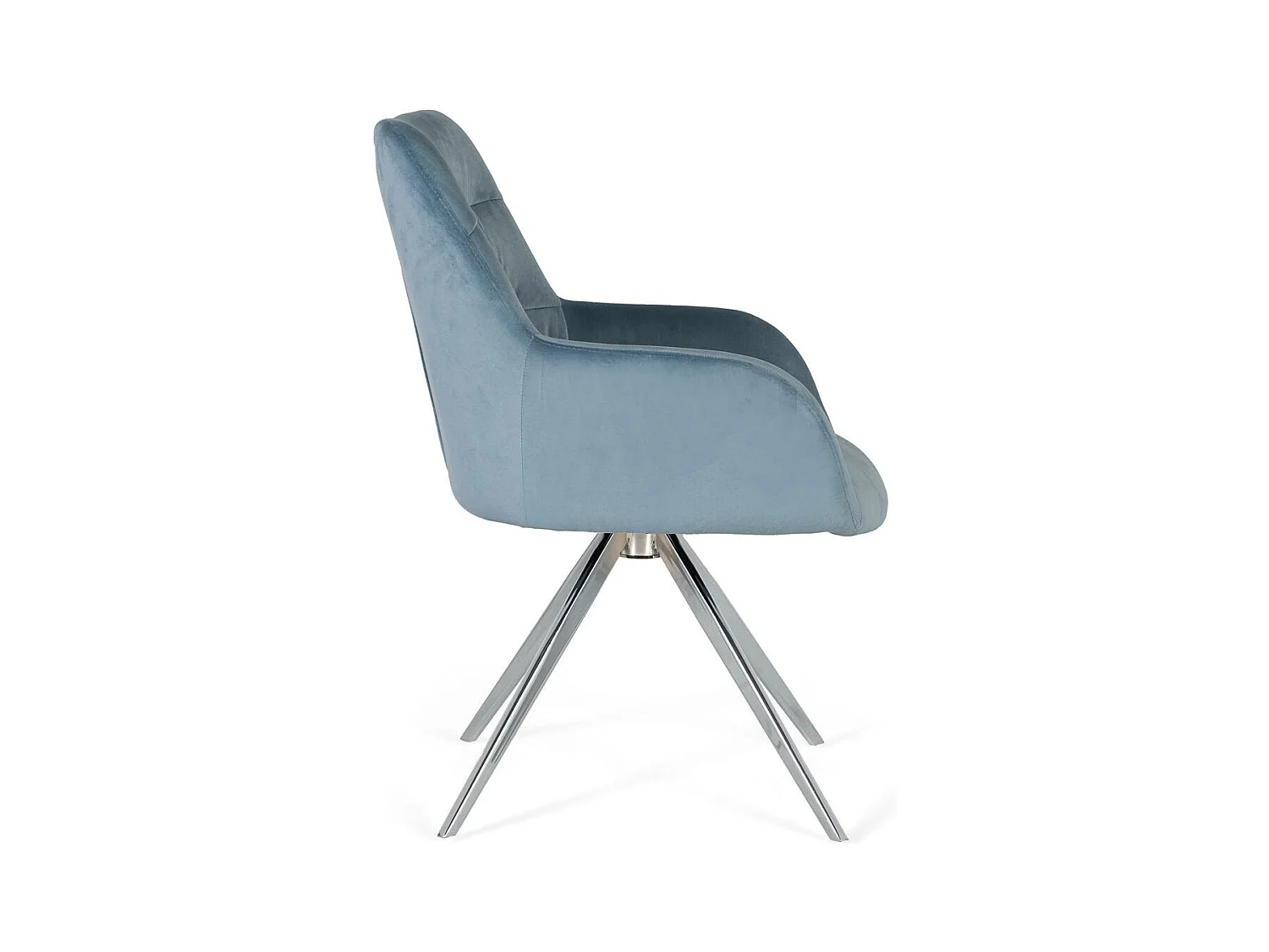 Ensemble de 2 fauteuils tapissés de velours bleu