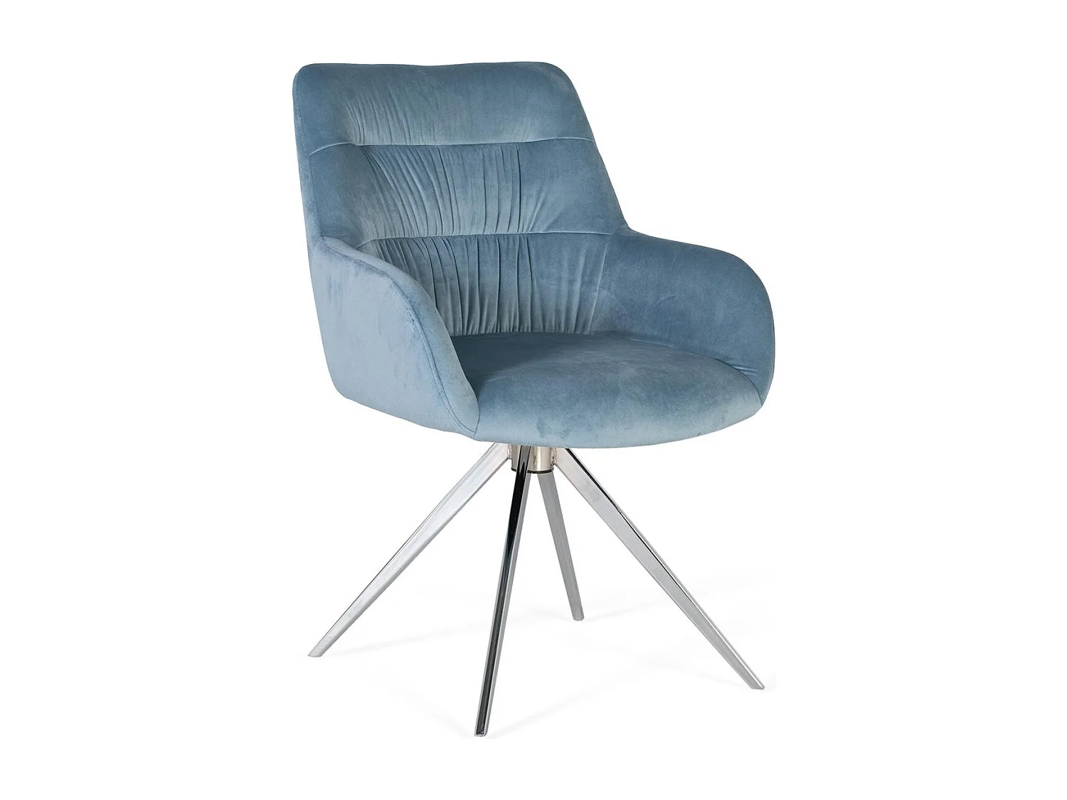 Ensemble de 2 fauteuils tapissés de velours bleu