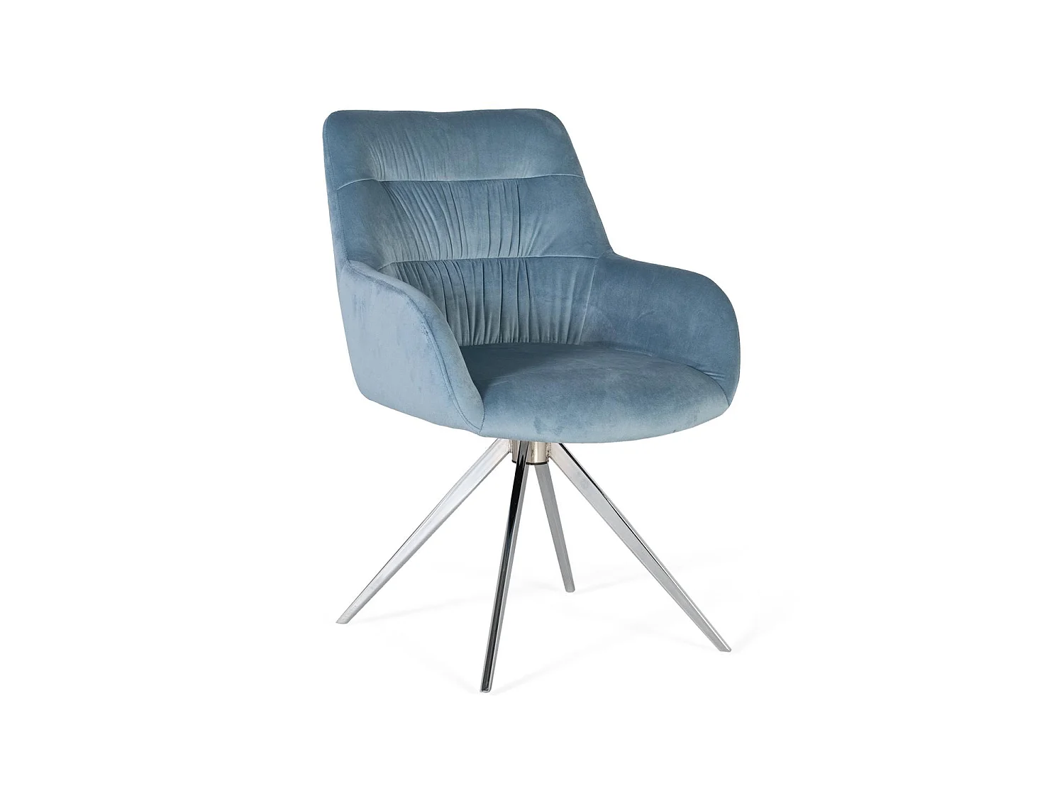 Ensemble van 2 fauteuils bekleed met blauwe velours