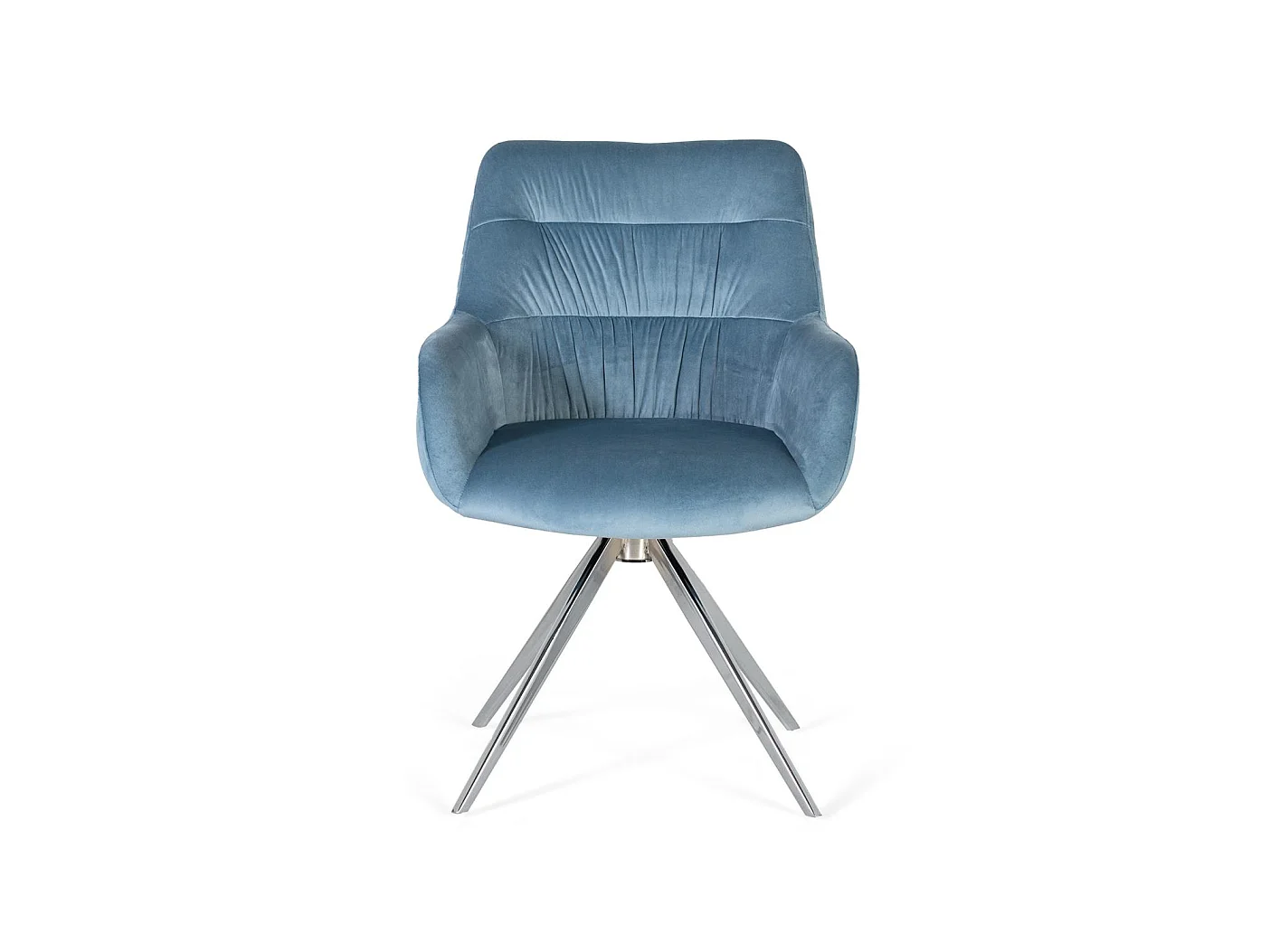Ensemble van 2 fauteuils bekleed met blauwe velours