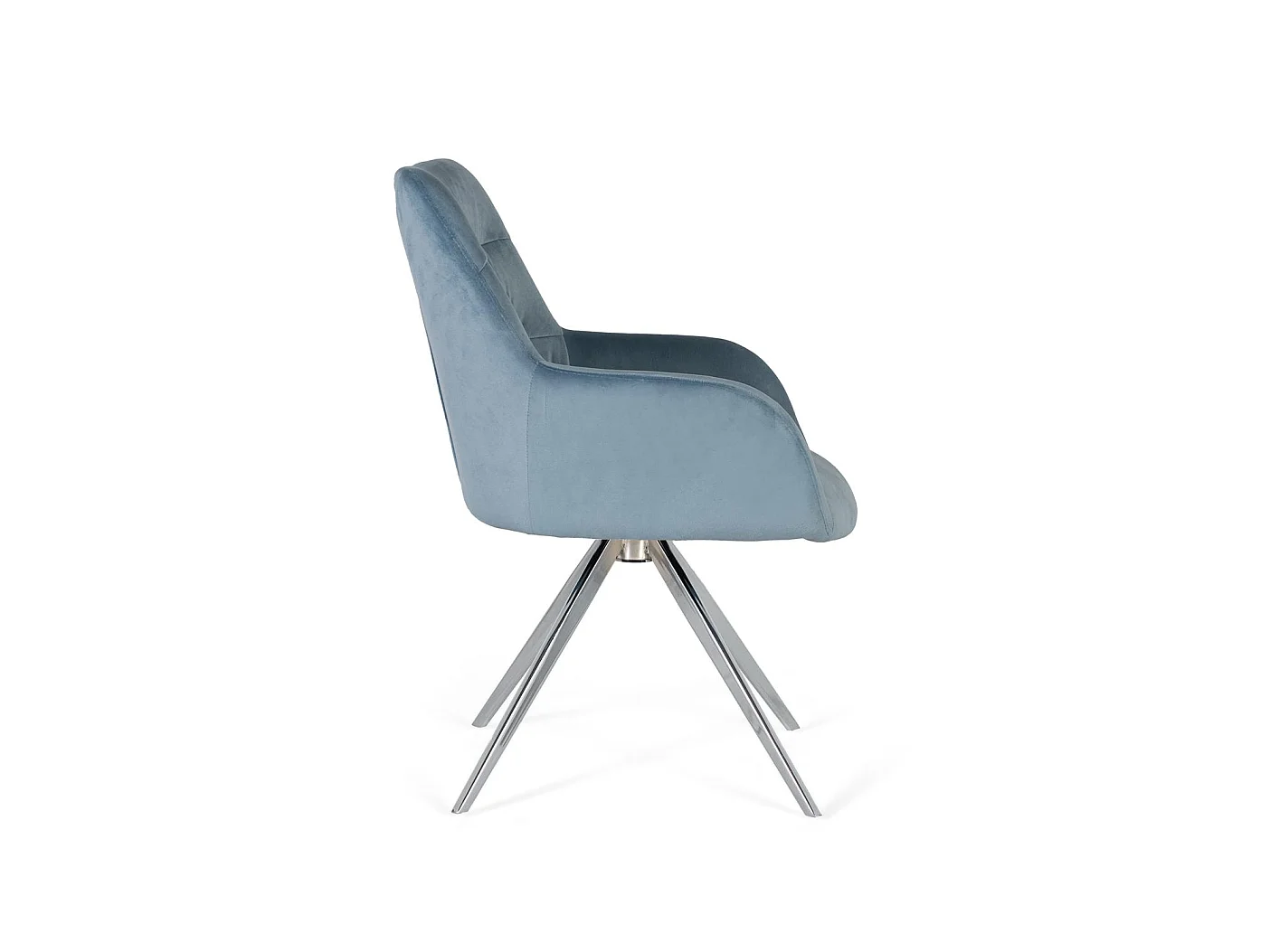 Ensemble van 2 fauteuils bekleed met blauwe velours