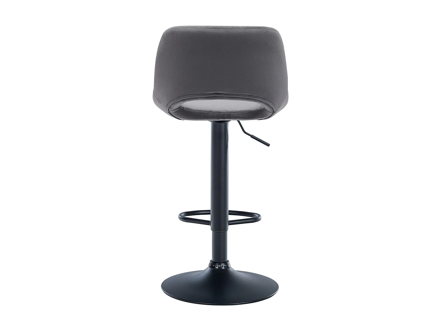 Lot de 2  Tabouret de bar - Velours - Gris foncé - Camden