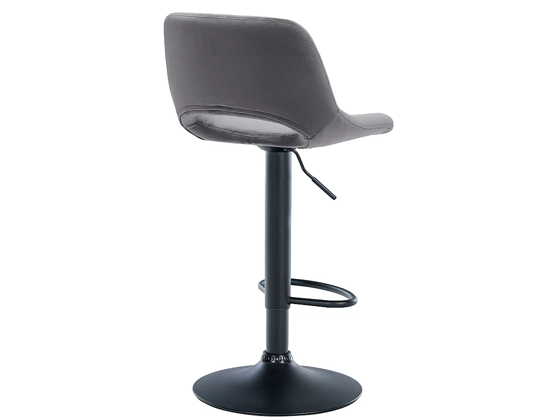 Lot de 2  Tabouret de bar - Velours - Gris foncé - Camden