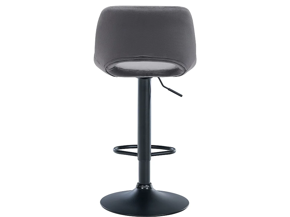 Lot de 2  Tabouret de bar - Velours - Gris foncé - Camden