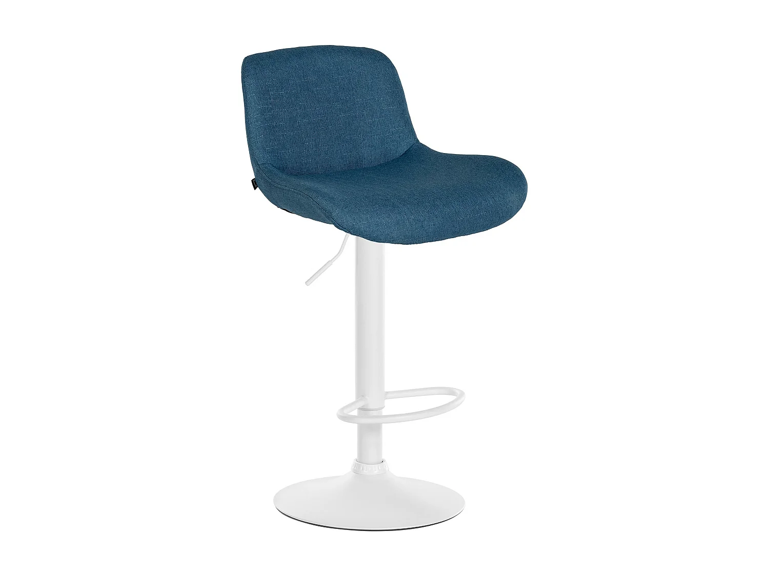 Tabouret de bar - Tissu - Bleu - Solon