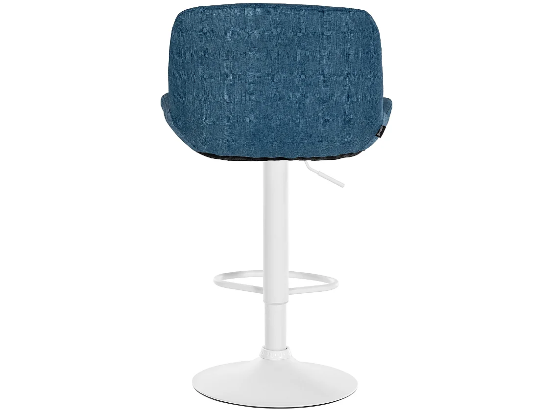 Tabouret de bar - Tissu - Bleu - Solon