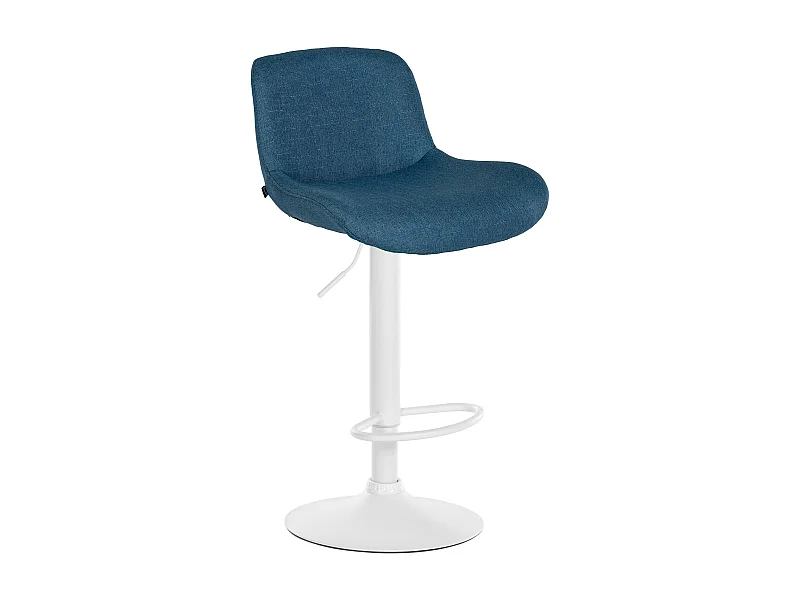 Tabouret de bar - Tissu - Bleu - Solon