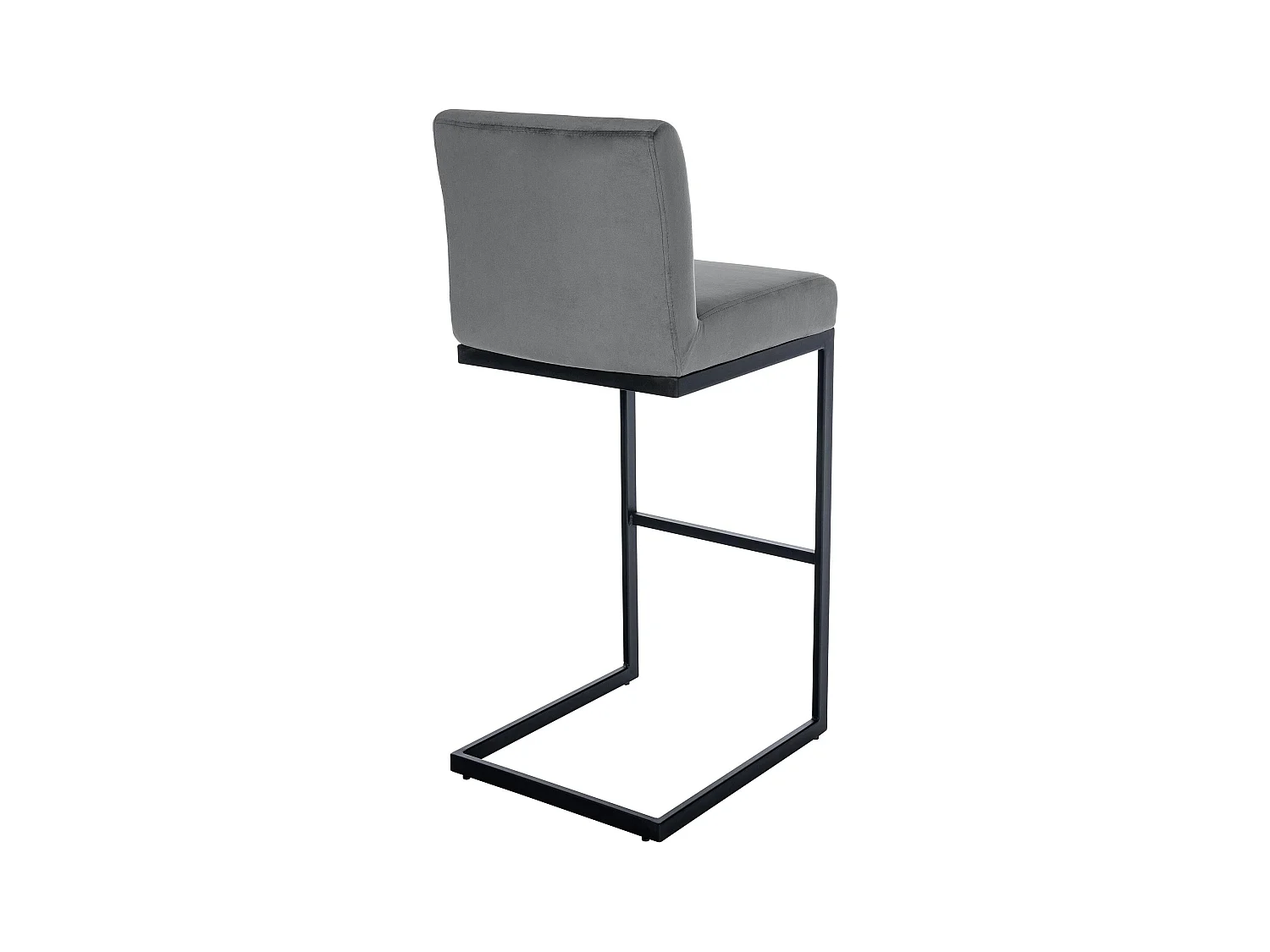 Tabouret de bar - Velours - Gris foncé - Hopewell