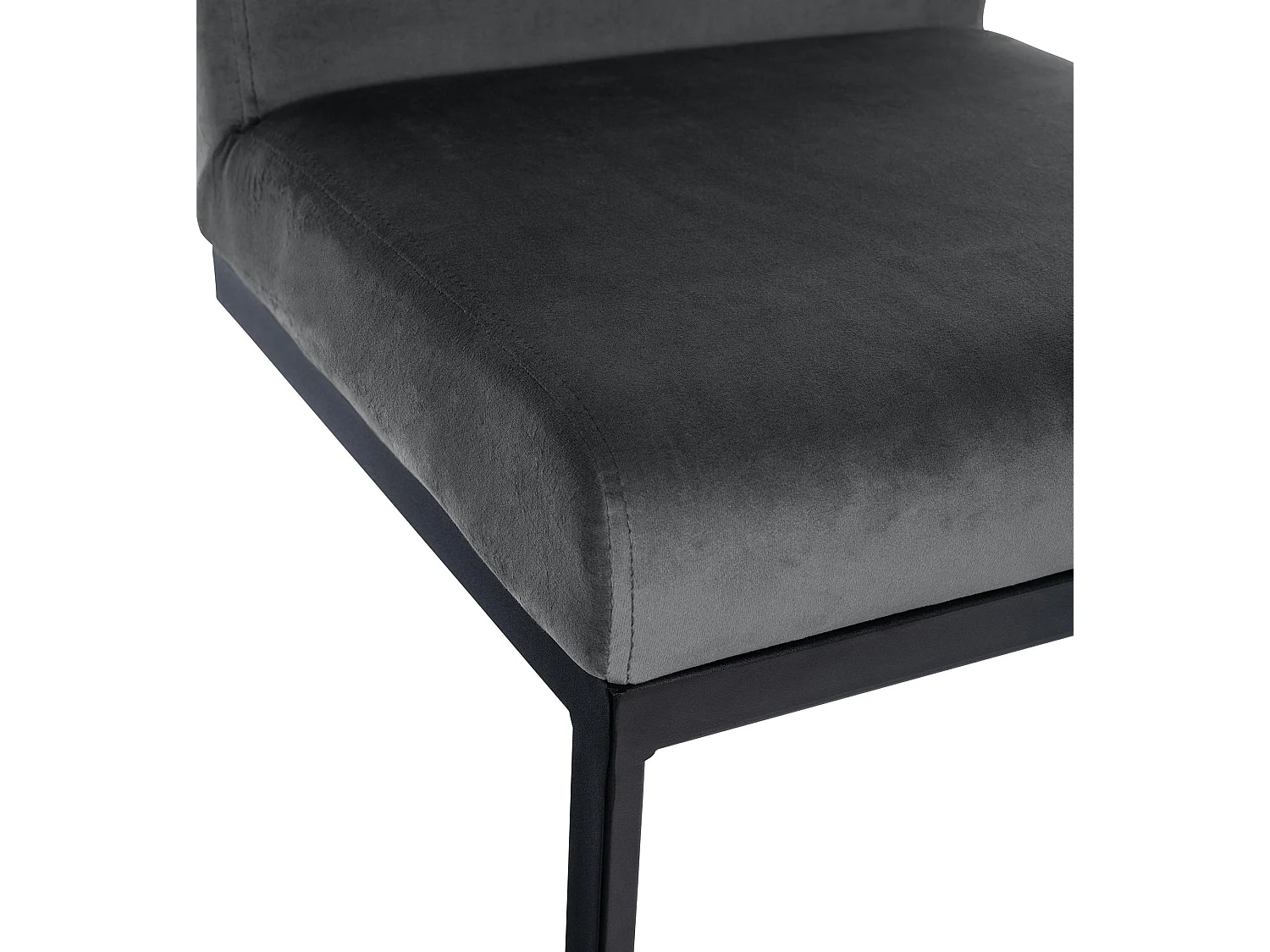 Tabouret de bar - Velours - Gris foncé - Hopewell