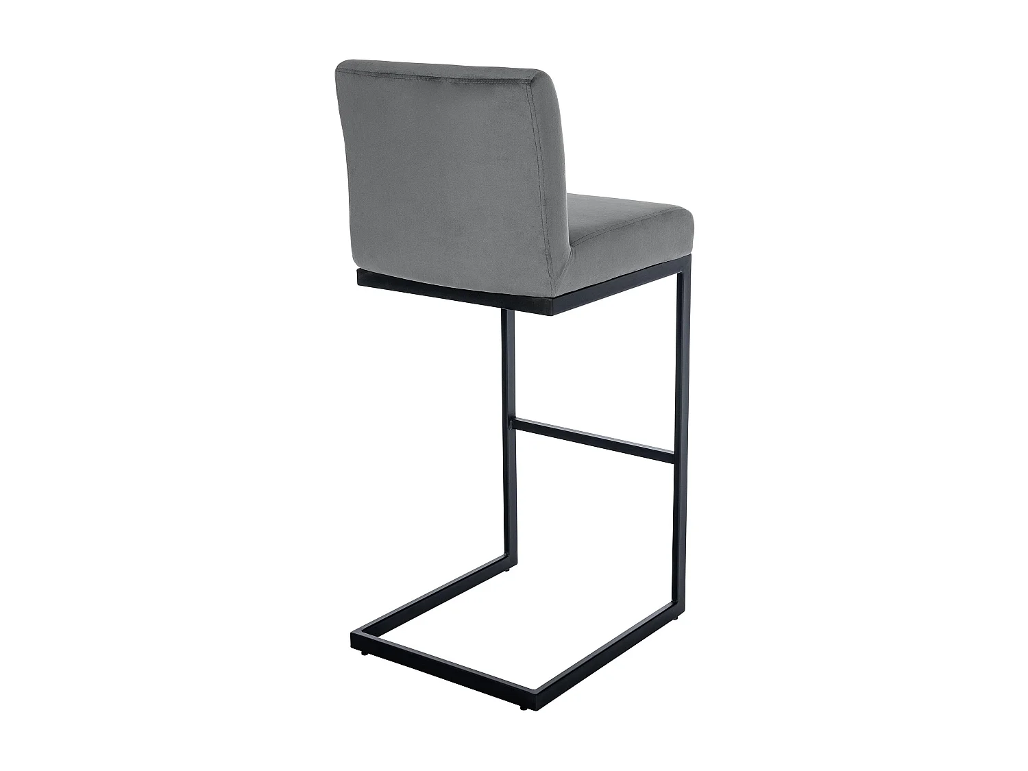 Tabouret de bar - Velours - Gris foncé - Hopewell