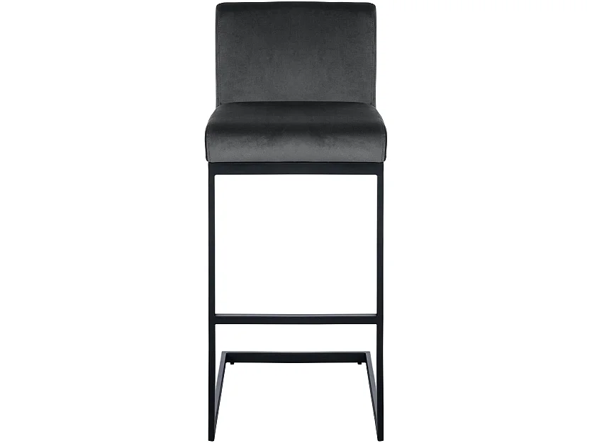 Tabouret de bar - Velours - Gris foncé - Hopewell