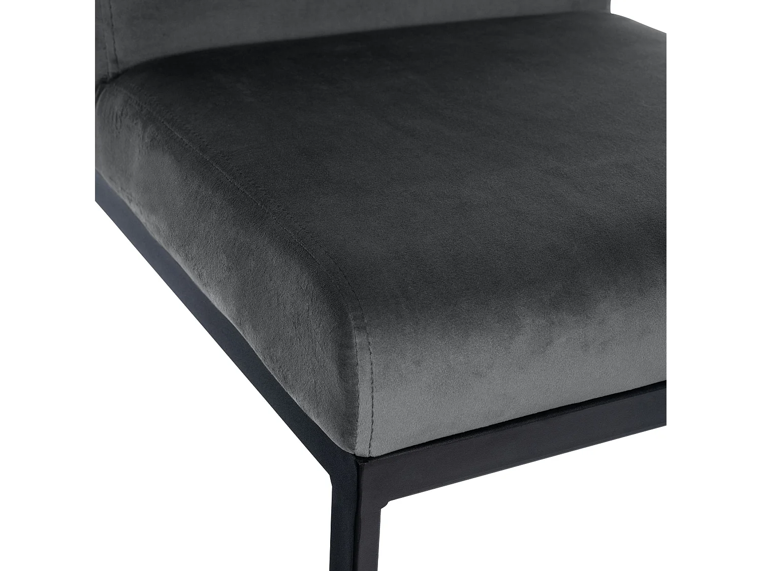 Tabouret de bar - Velours - Gris foncé - Hopewell