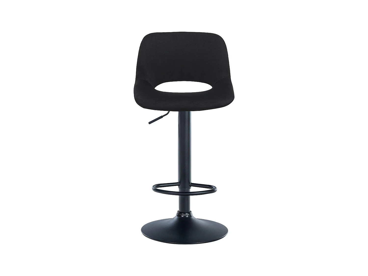 Lot de 2  Tabouret de bar - Velours - Noir - Camden