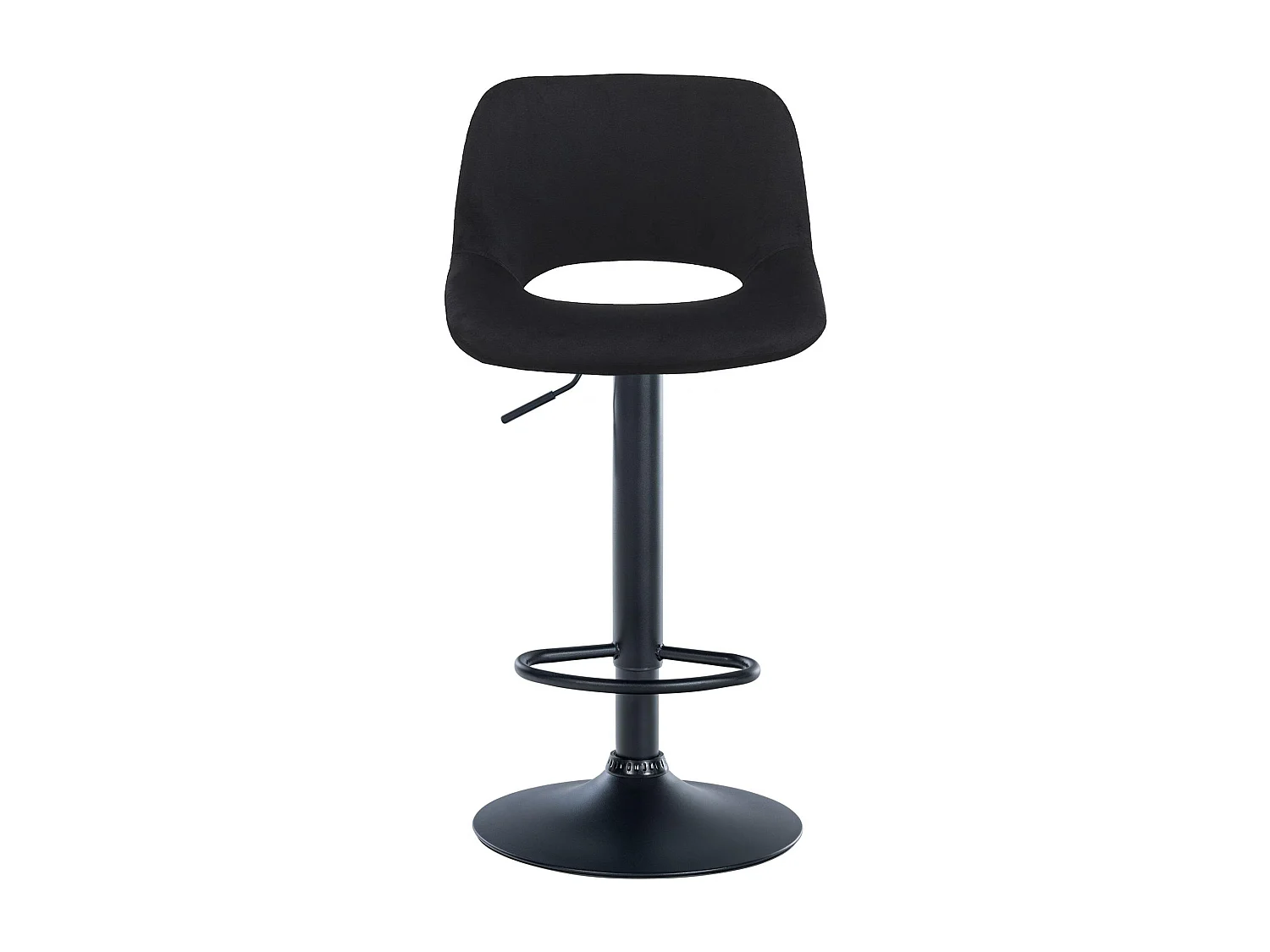 Lot de 2  Tabouret de bar - Velours - Noir - Camden