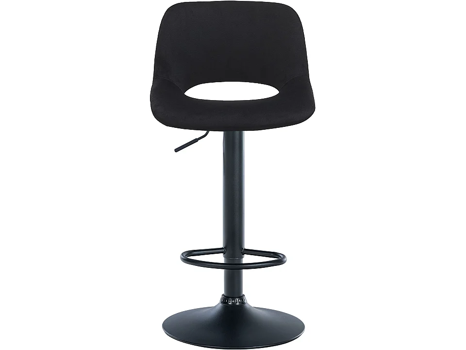 Lot de 2  Tabouret de bar - Velours - Noir - Camden
