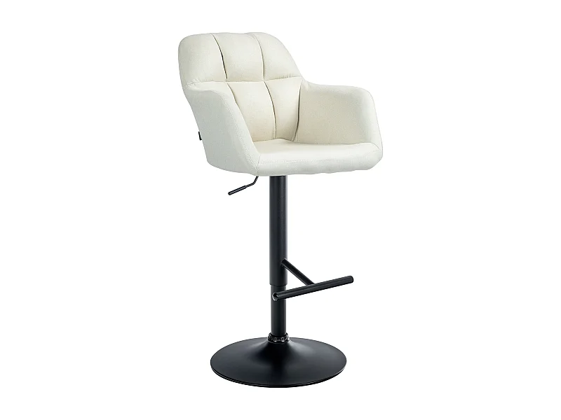 Tabouret de bar - Tissu - Crème - Natoma