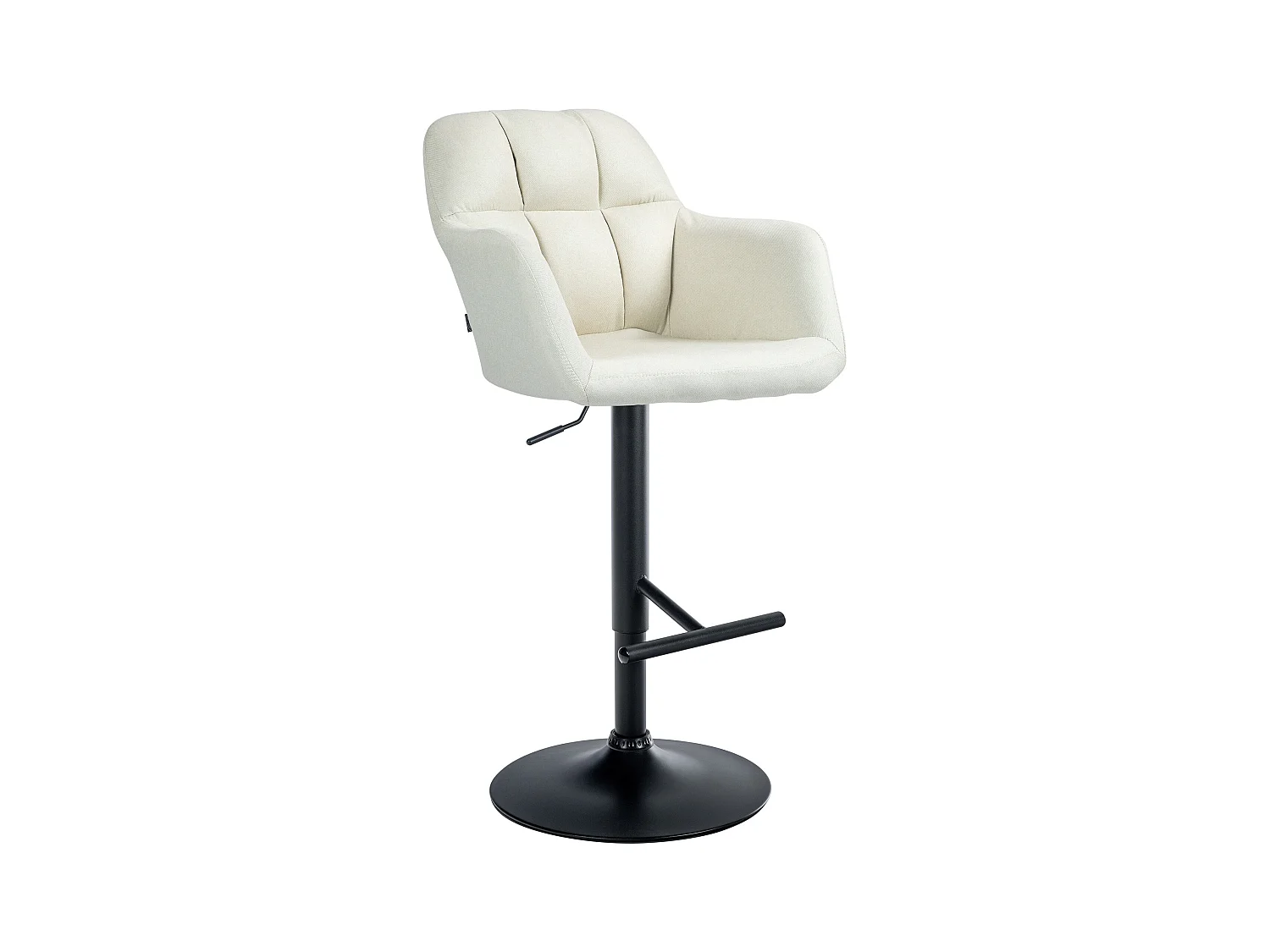 Tabouret de bar - Tissu - Crème - Natoma