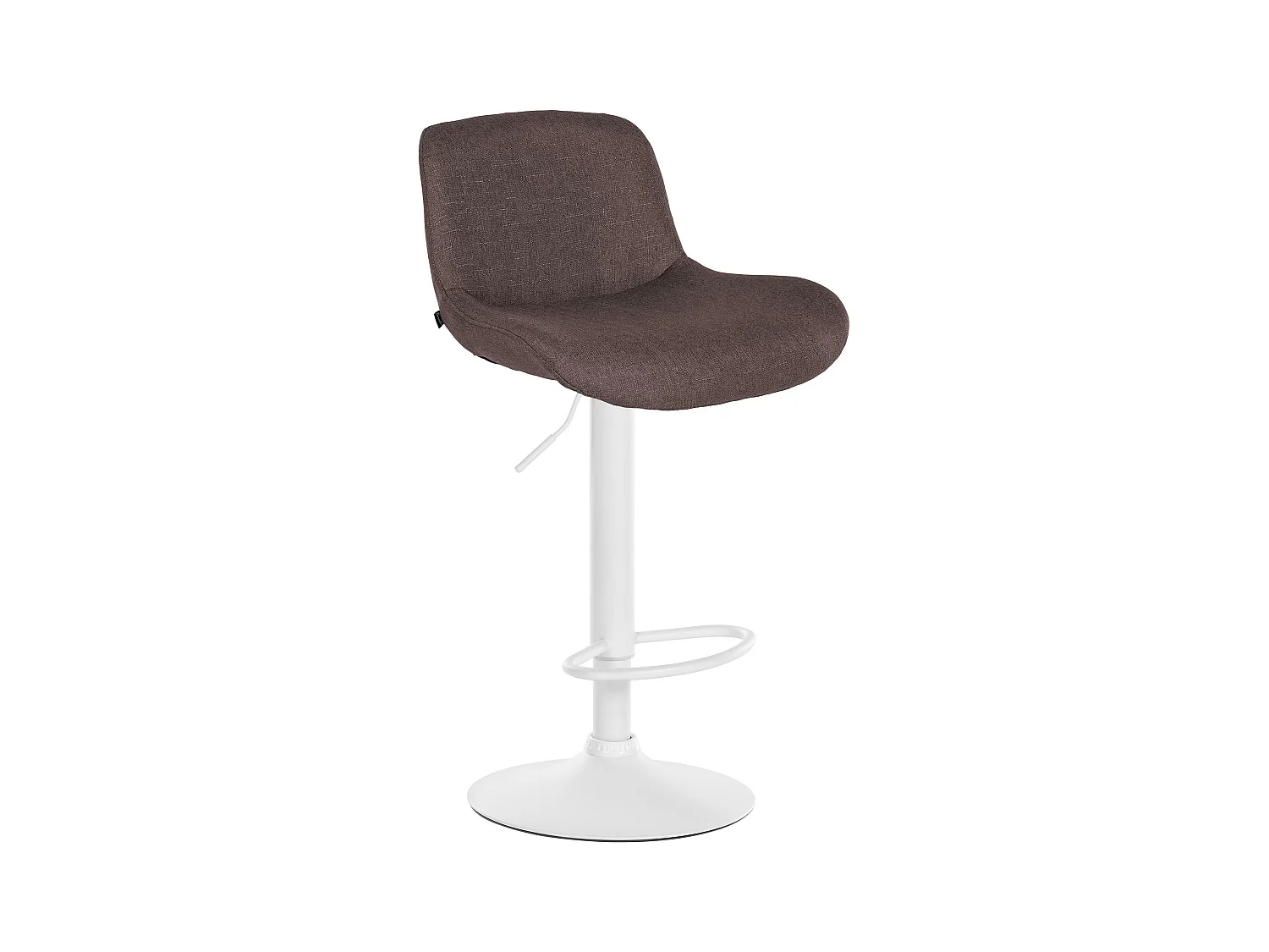 Tabouret de bar - Tissu - Marron foncé - Solon