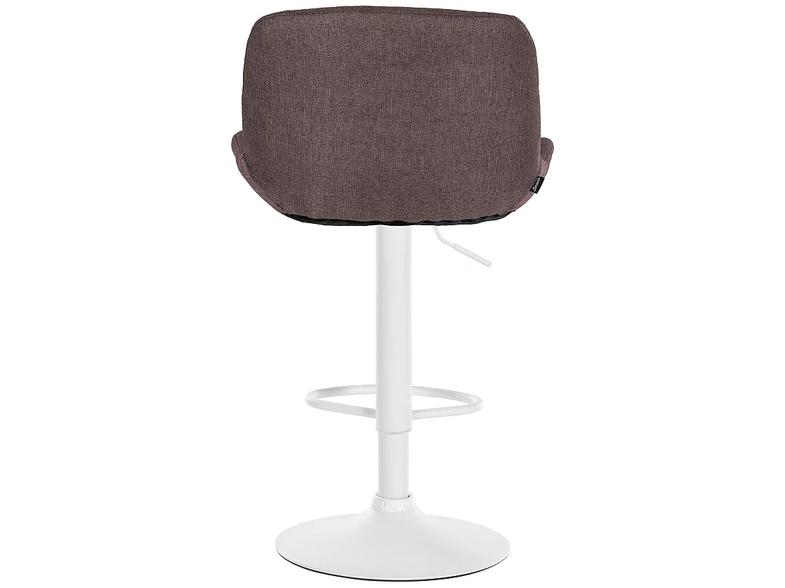 Tabouret de bar - Tissu - Marron foncé - Solon