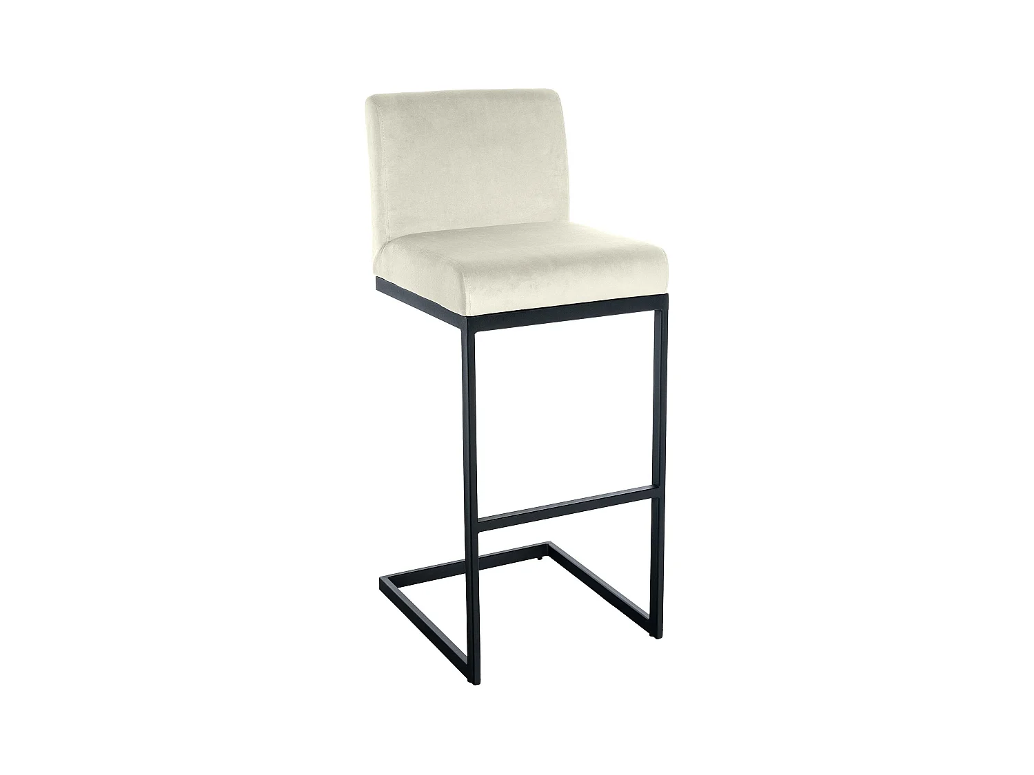 Tabouret de bar - Velours - Crème - Hopewell