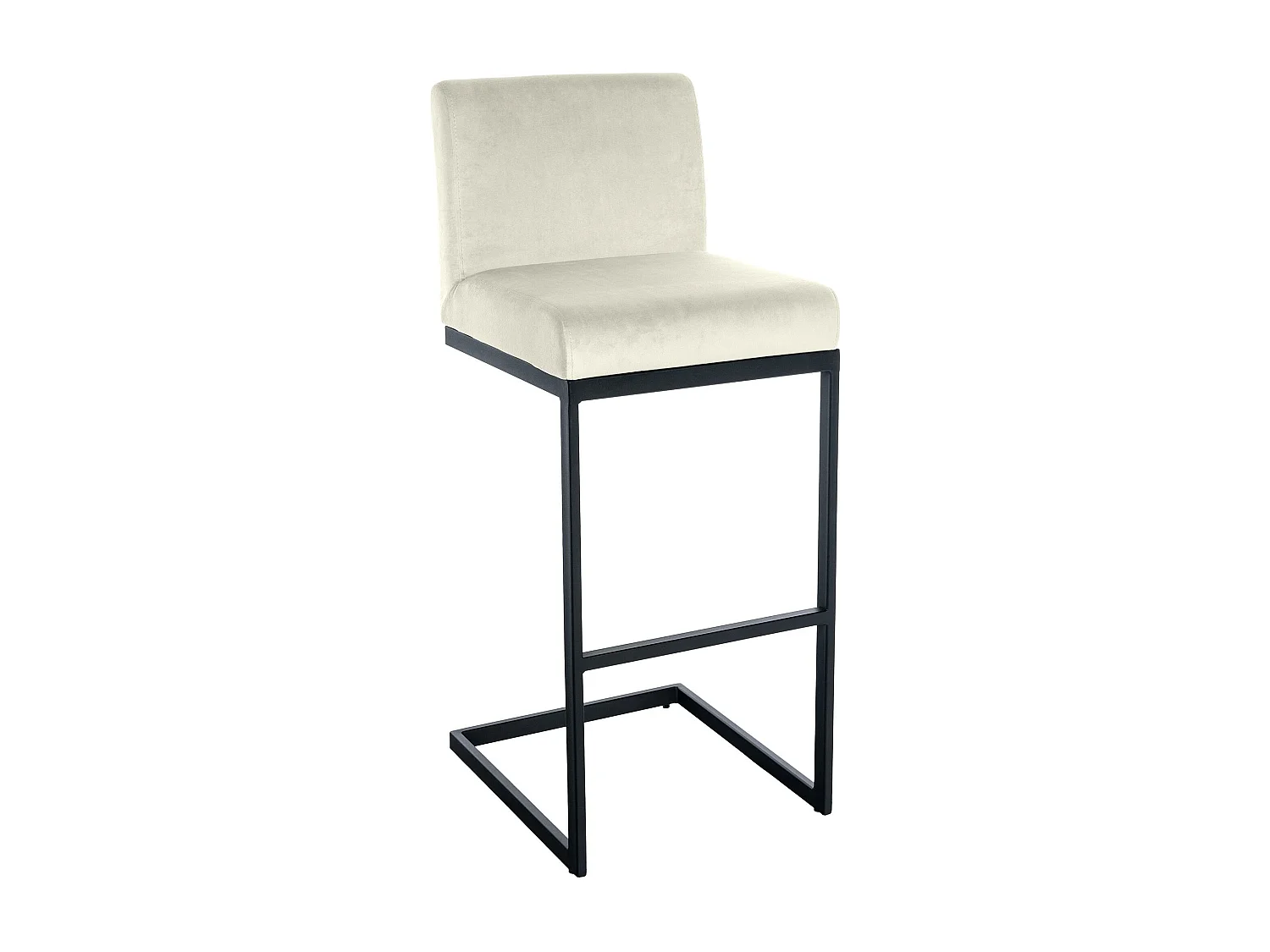 Tabouret de bar - Velours - Crème - Hopewell