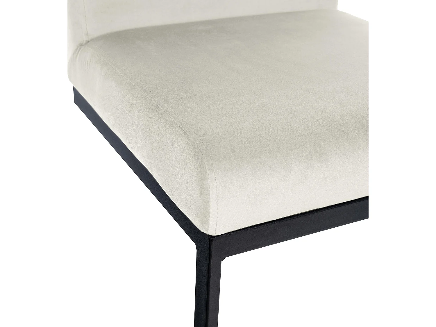 Tabouret de bar - Velours - Crème - Hopewell