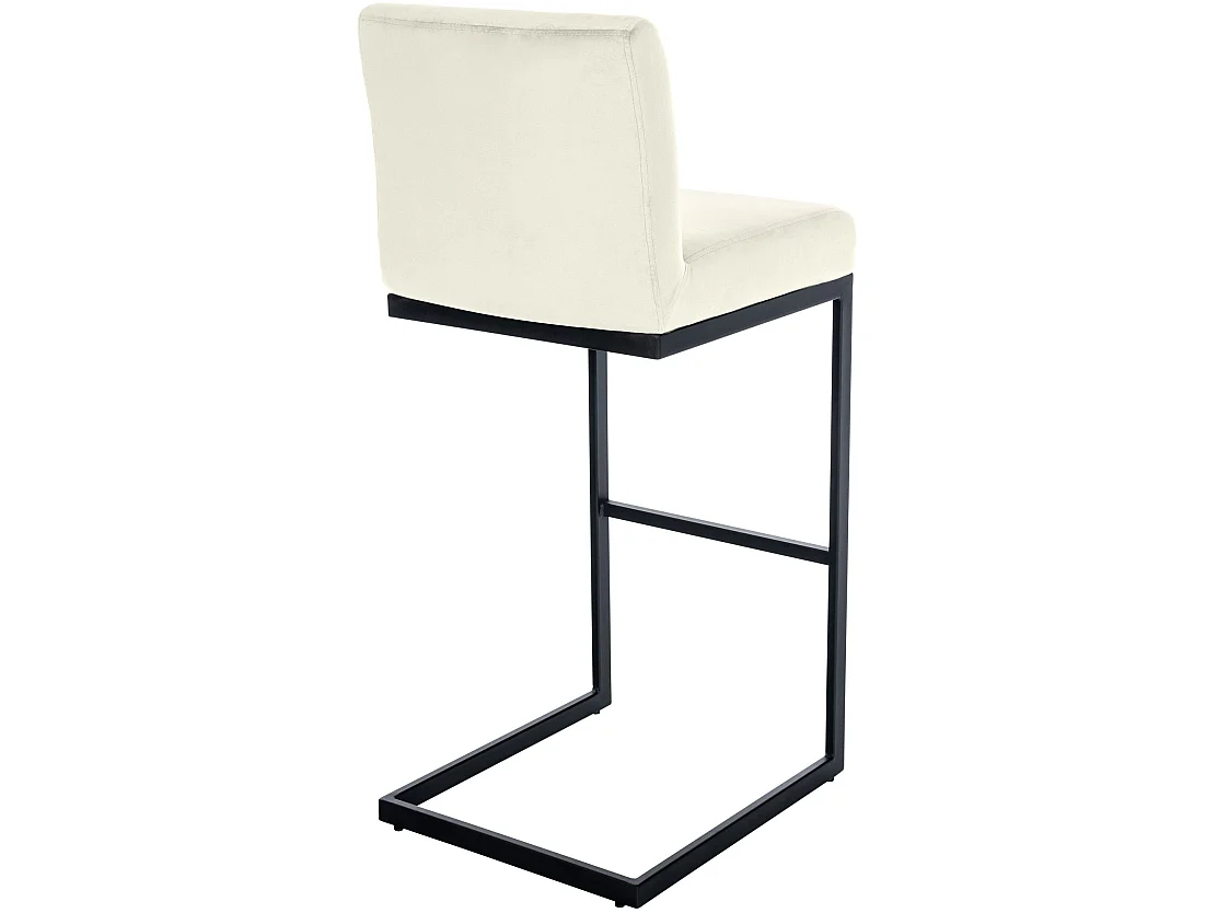 Tabouret de bar - Velours - Crème - Hopewell