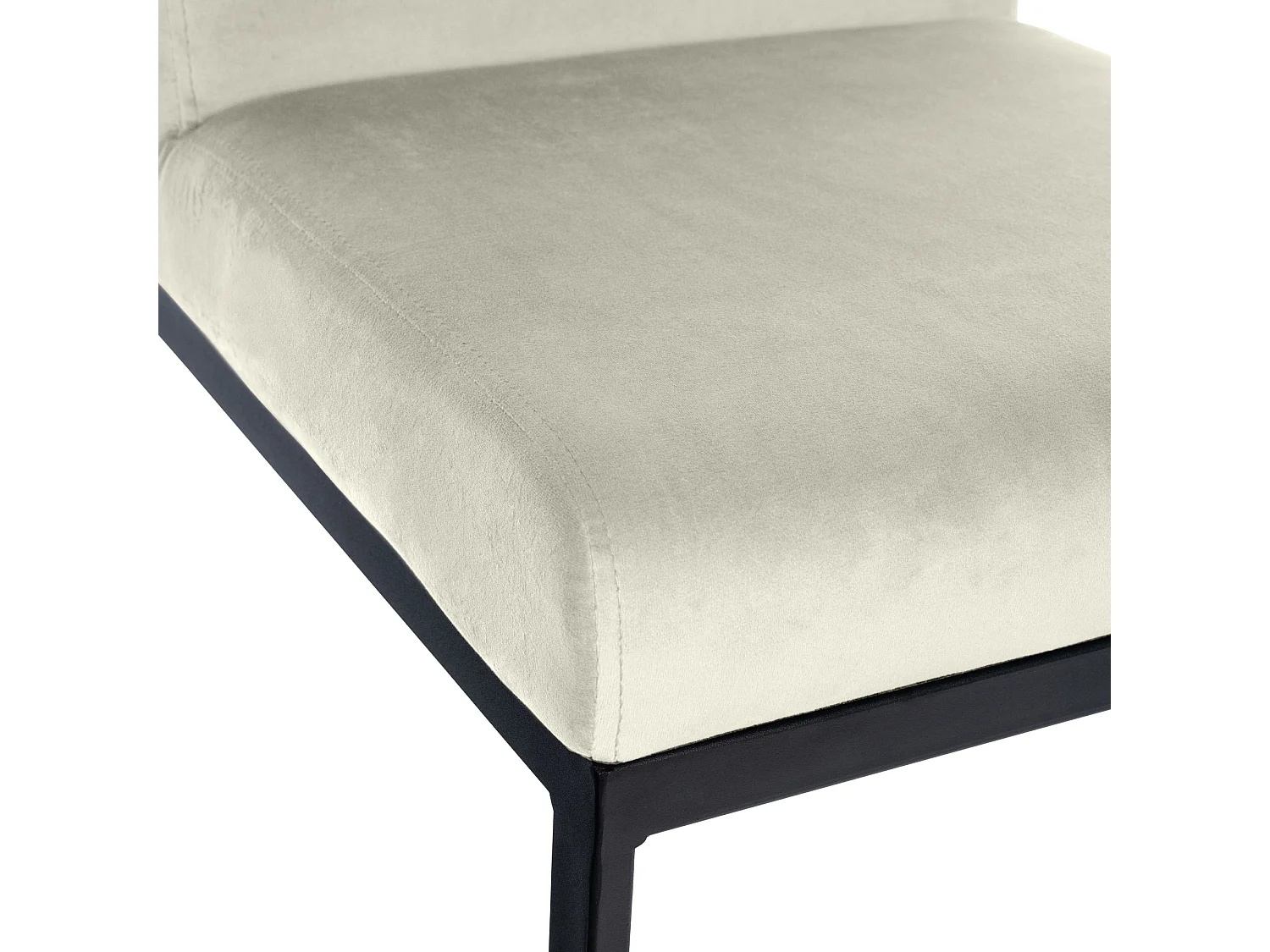 Tabouret de bar - Velours - Crème - Hopewell