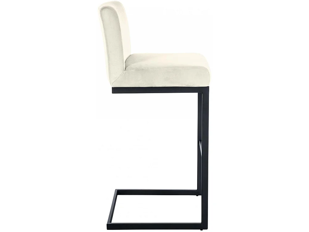 Tabouret de bar - Velours - Crème - Hopewell