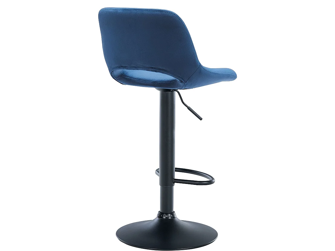 Lot de 2  Tabouret de bar - Velours - Bleu - Camden
