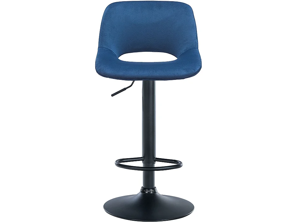 Lot de 2  Tabouret de bar - Velours - Bleu - Camden