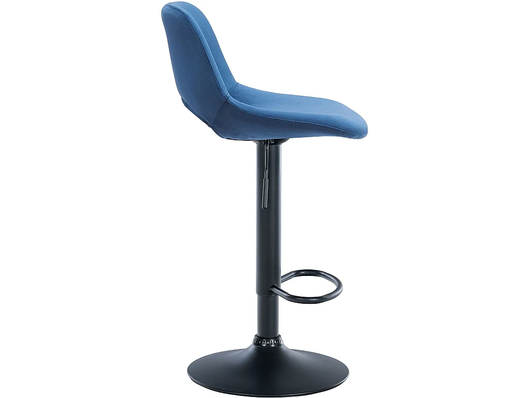 Lot de 2  Tabouret de bar - Velours - Bleu - Camden