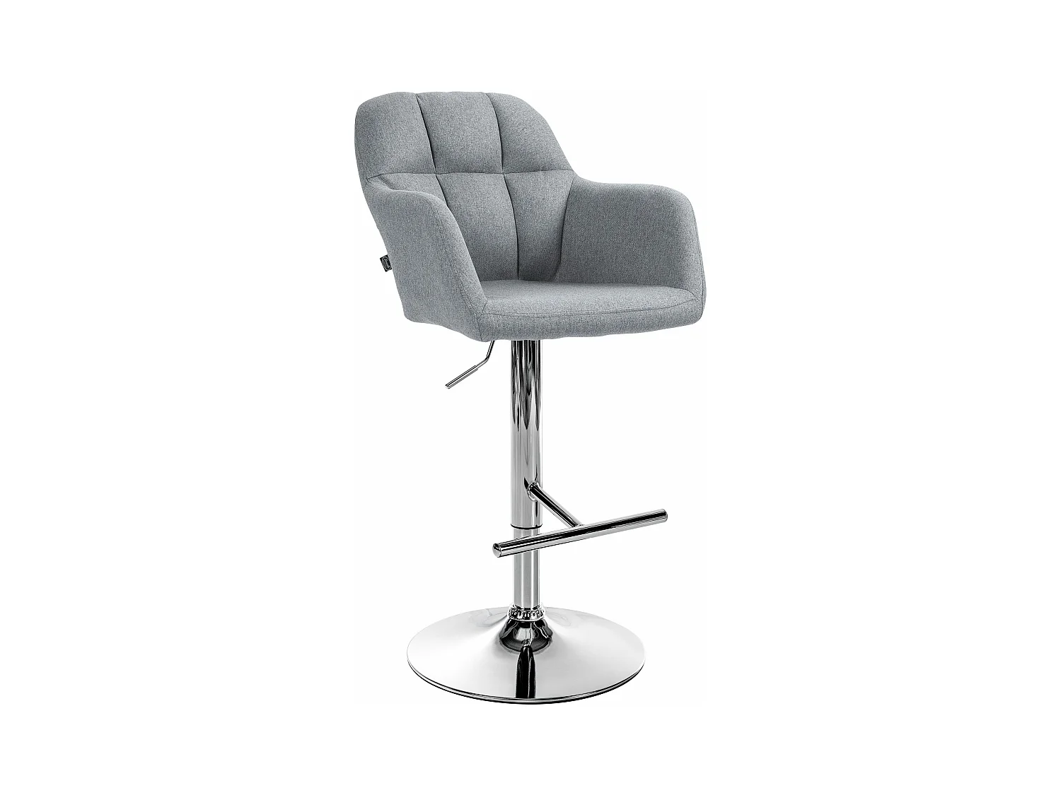 Tabouret de bar - Tissu - Gris - Natoma